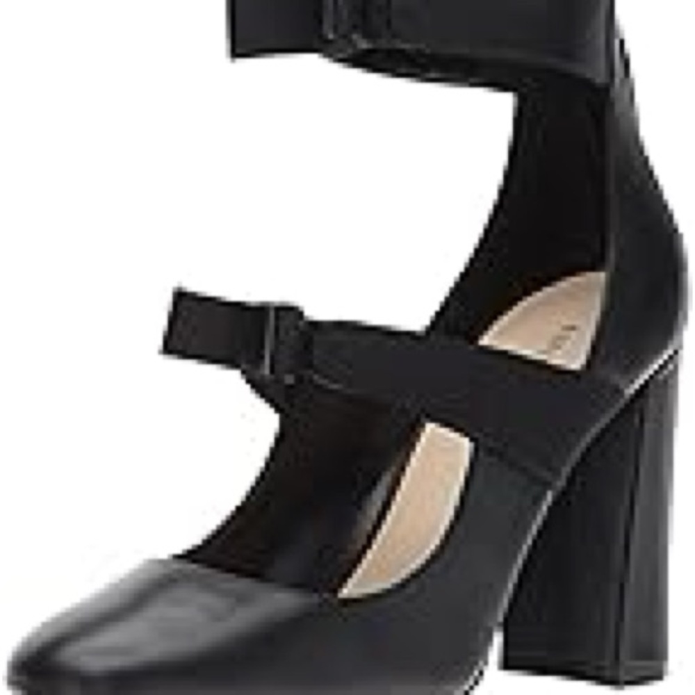 Nine West Black Block Heel Mary Jane Pumps